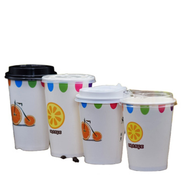 Factory price PE coated bio eco-friendly compostable disposable paper cup with handle